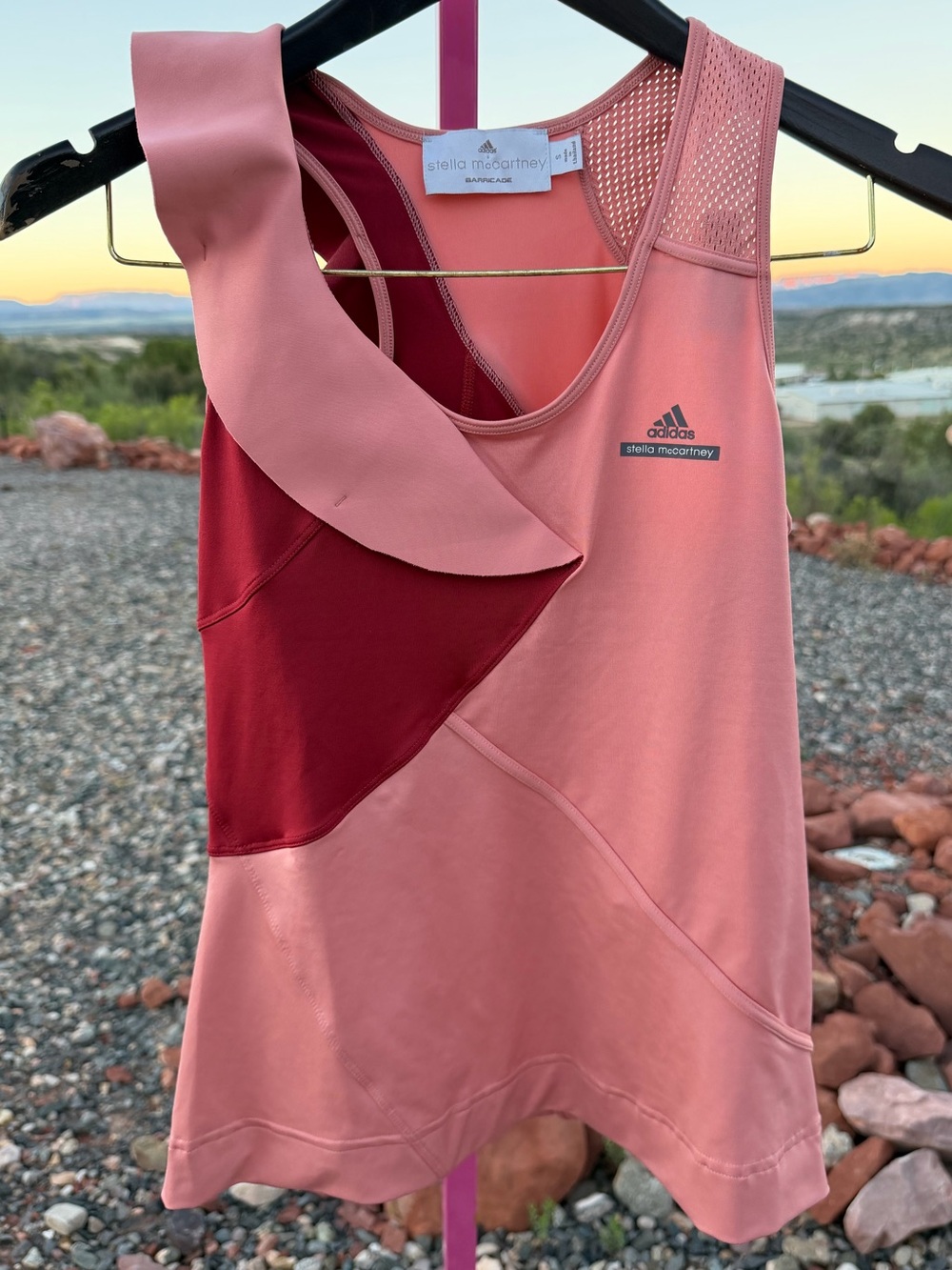 Adidas Stella McCartney Barricade Tennis Tank Pink Mesh S 2014 AD4001 Rare Sport